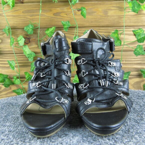 Calvin Klein Women's Jessica Gladiator Black Synthetic Size 6M Gently Used 2025 - Picture 2 of 7